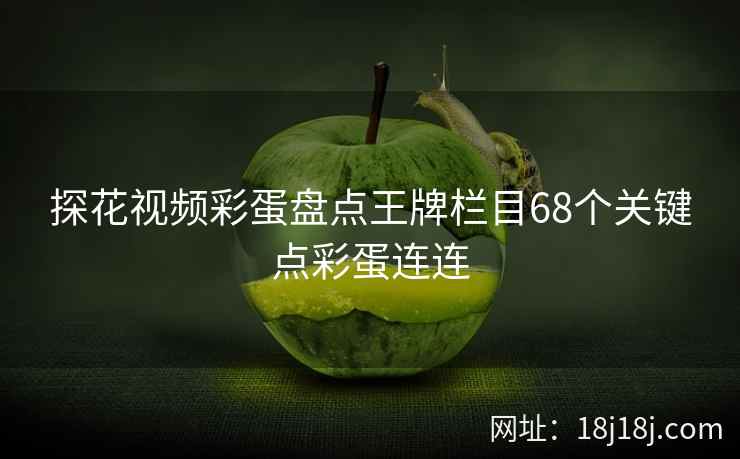 探花视频彩蛋盘点王牌栏目68个关键点彩蛋连连