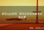 麻豆app官网：联动企划全网最全玩家必看