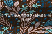 探花视频app·跨年盛典·全网最全·玩法全解
