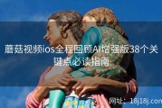 蘑菇视频ios全程回顾AI增强版38个关键点必读指南