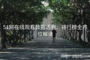 51网在线观看数据透视：排行榜全方位解读
