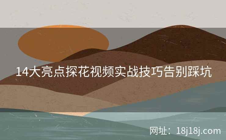 14大亮点探花视频实战技巧告别踩坑