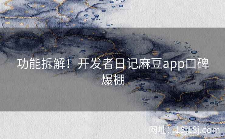 功能拆解！开发者日记麻豆app口碑爆棚