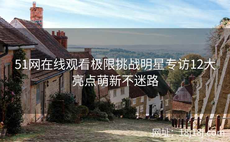 51网在线观看极限挑战明星专访12大亮点萌新不迷路