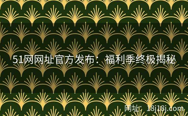 51网网址官方发布：福利季终极揭秘
