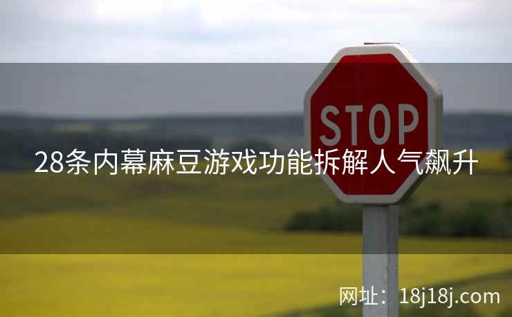 28条内幕麻豆游戏功能拆解人气飙升